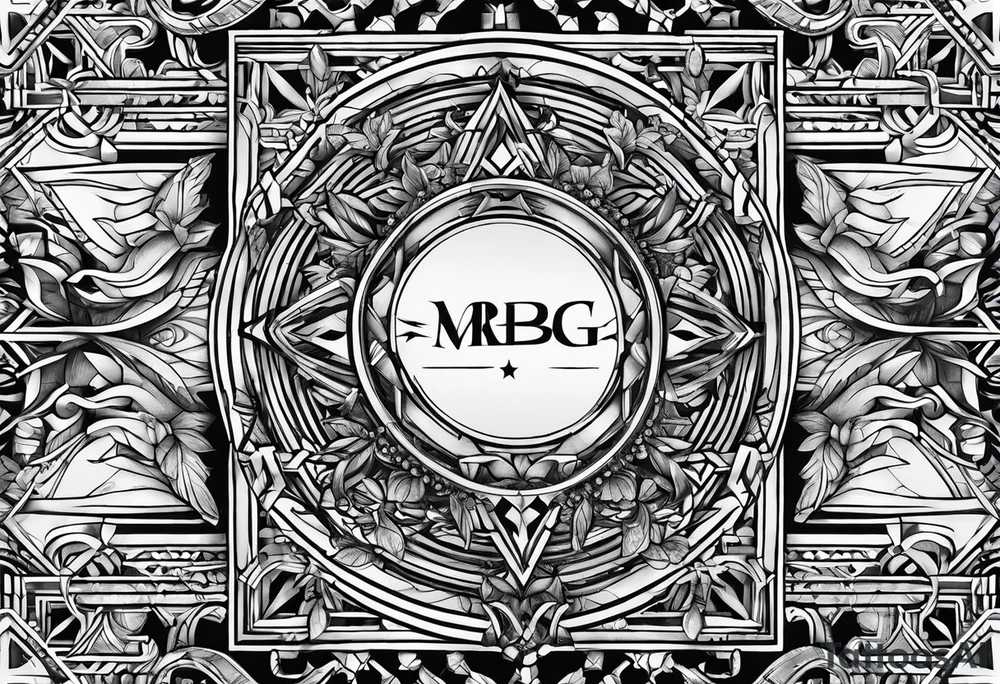 only letters "MRBG" tattoo idea