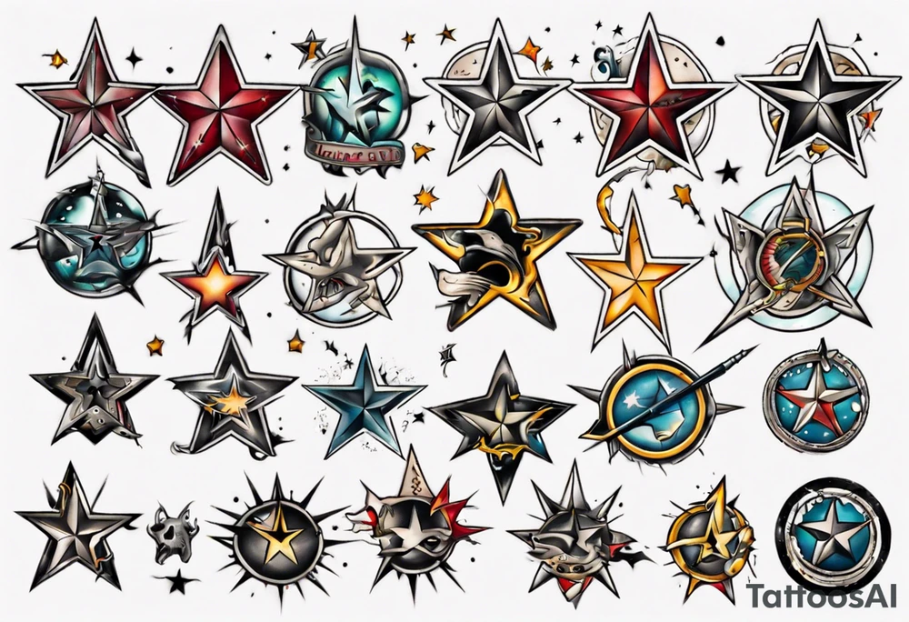 Star with a scar tattoo idea