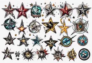 Star with a scar tattoo idea