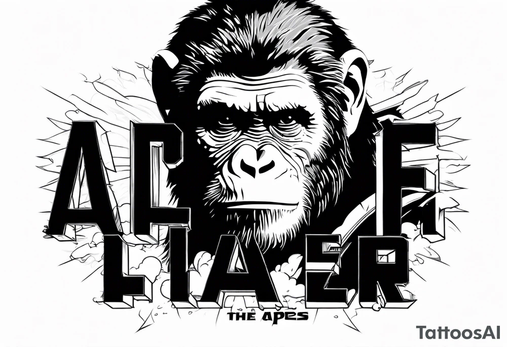 Caesar from the movie planet of the apes tattoo idea