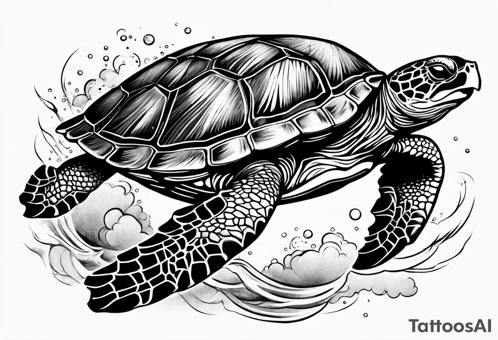 Sea turtle tattoo idea