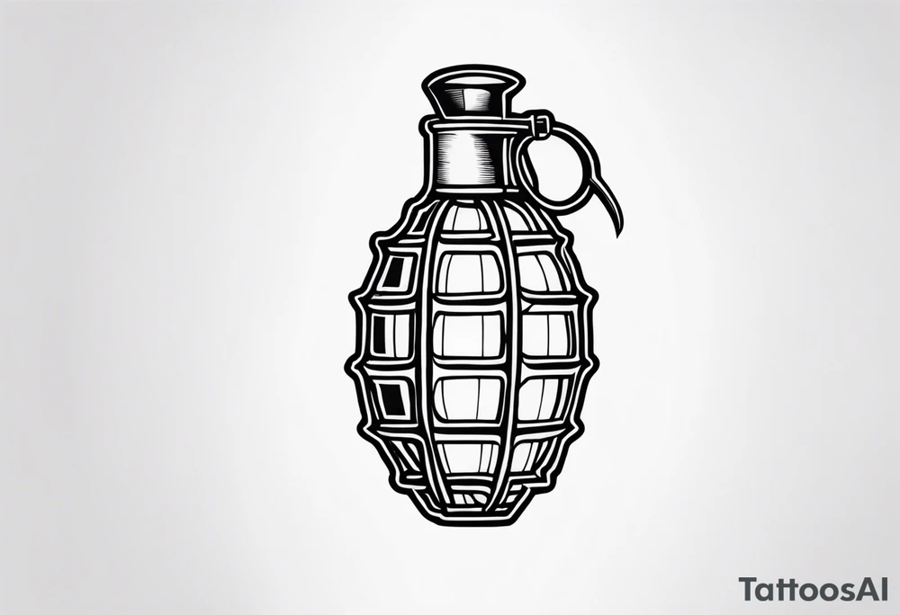 grenade made out of glass tattoo idea