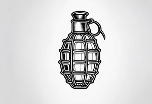 grenade made out of glass tattoo idea