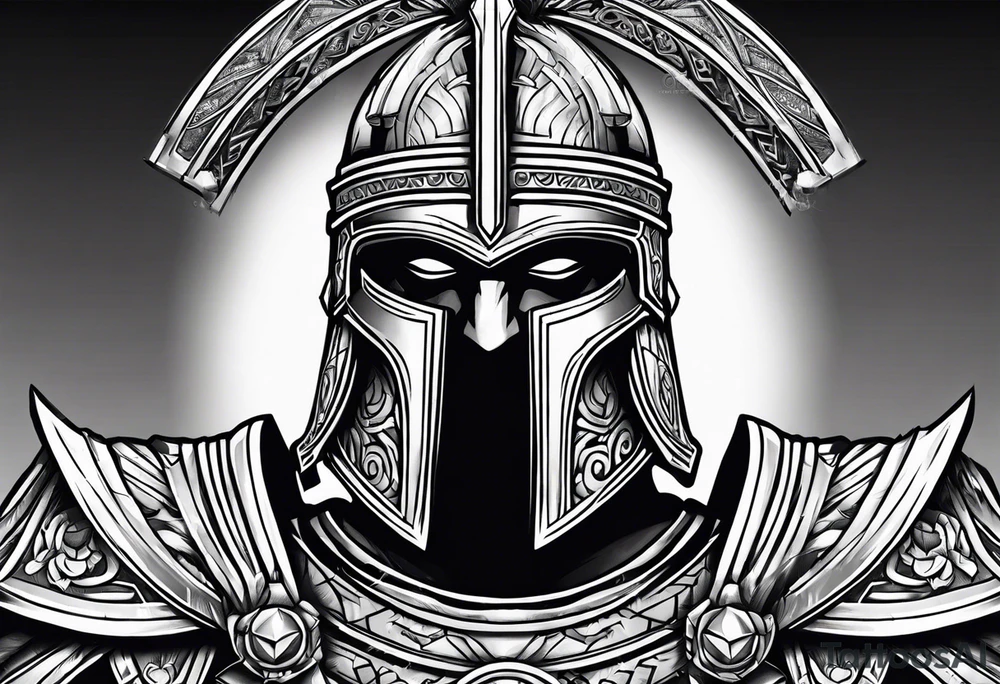 greek spartan warriors tattoo idea
