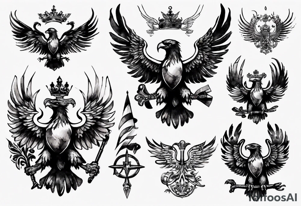 russian eagle tattoo idea