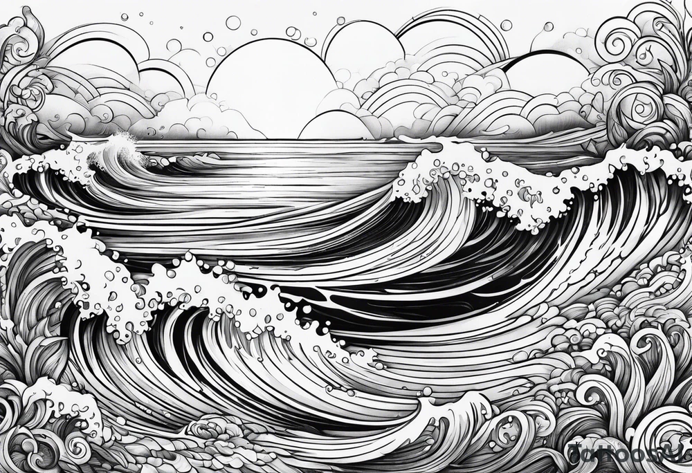 sea water tattoo idea
