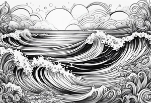 sea water tattoo idea