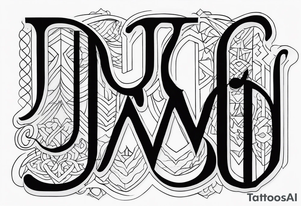 Initials JDM , JNM , JAG poems tattoo idea