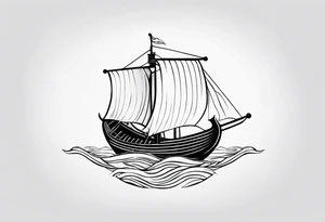 Viking Ship Voyage tattoo idea