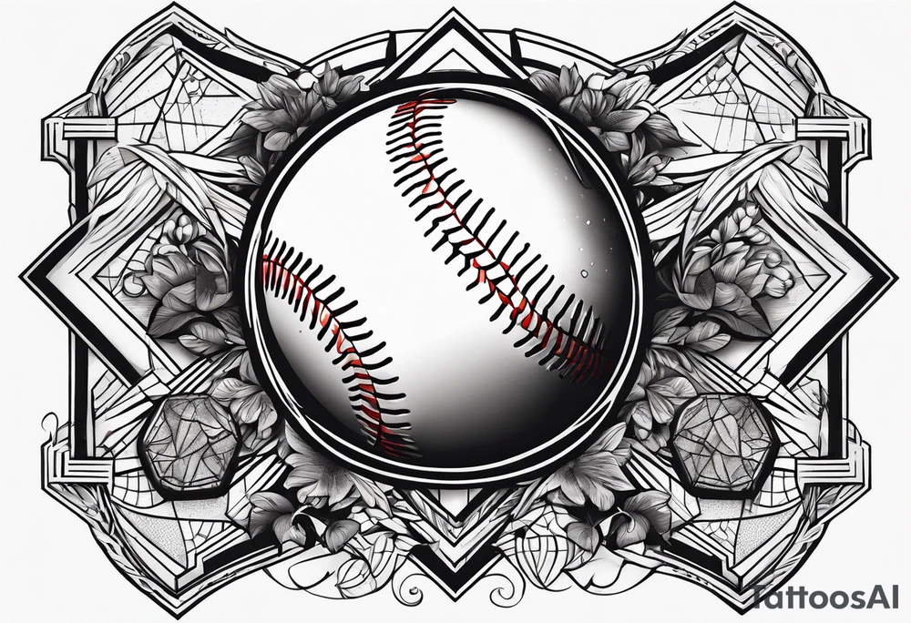Baseball themed tattoo tattoo idea