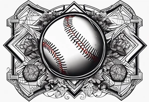 Baseball themed tattoo tattoo idea