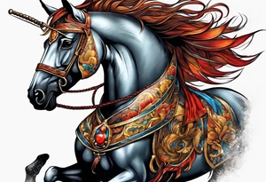 horse scorpion tattoo idea
