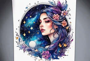 galaxy constellations tattoo idea