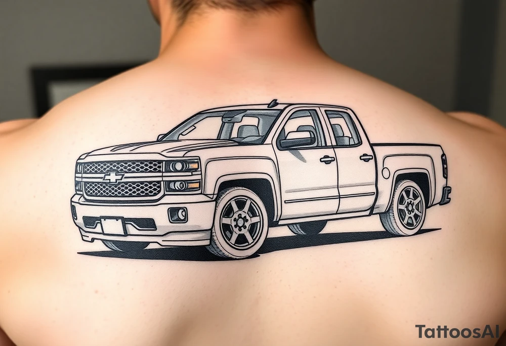 Chevy Silverado 1500 lowrider tattoo idea