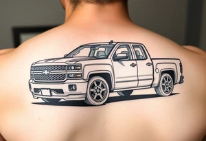 Chevy Silverado 1500 lowrider tattoo idea