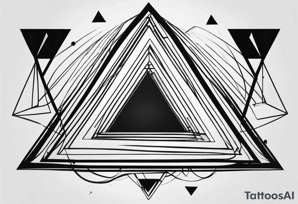 A triangle with nothing inside of it tattoo idea
