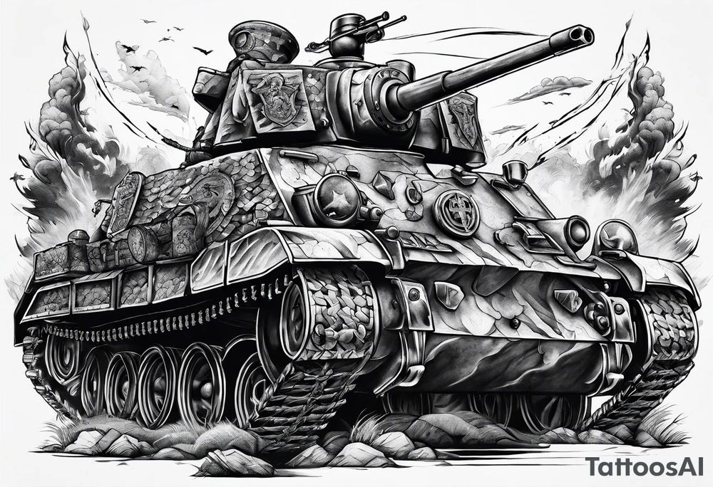 Tattoo showing war tattoo idea