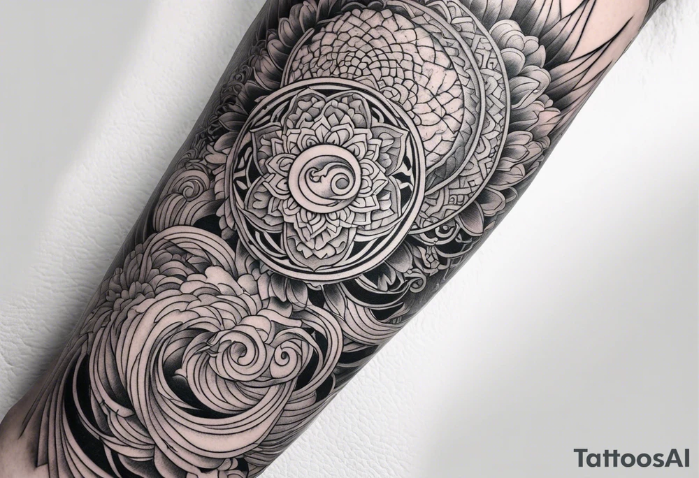 Reincarnation long forearm tattoo tattoo idea