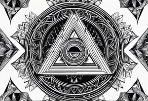 triangle in spiral tattoo idea