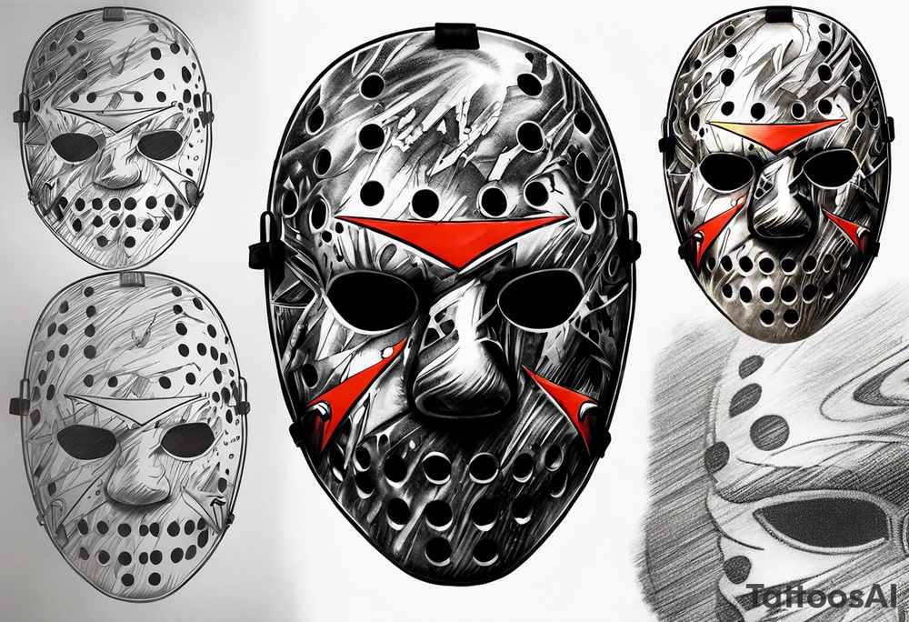 Friday the 13th mask, 13 in the mask tattoo idea