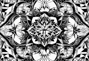 Abstract crystal shapes tattoo idea