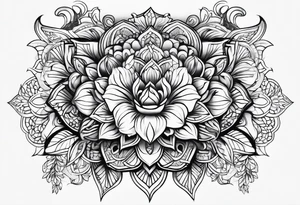 Full leg tattoo 2D tattoo idea