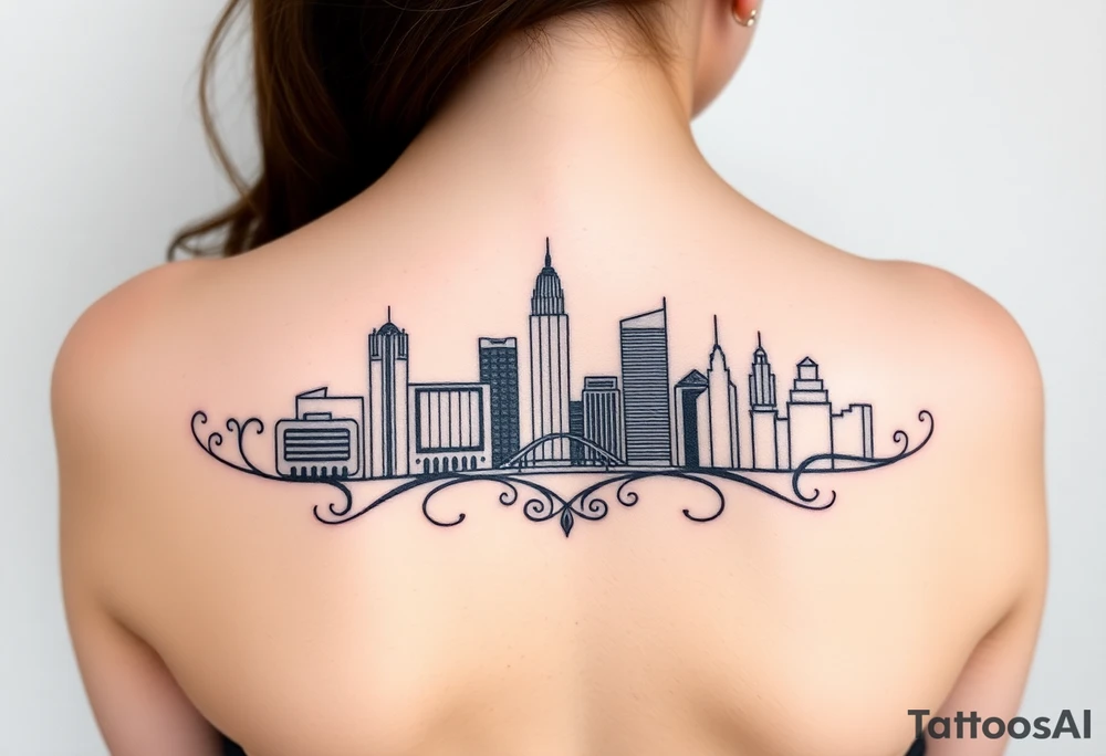 pittsburgh skyline tattoo idea