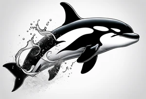 Orca whale tattoo idea