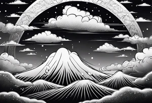 clouds, granular tattoo idea
