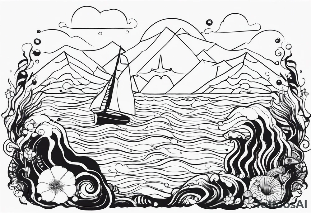 Sea themed tattoo idea
