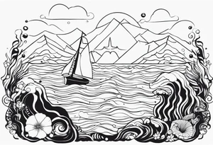 Sea themed tattoo idea