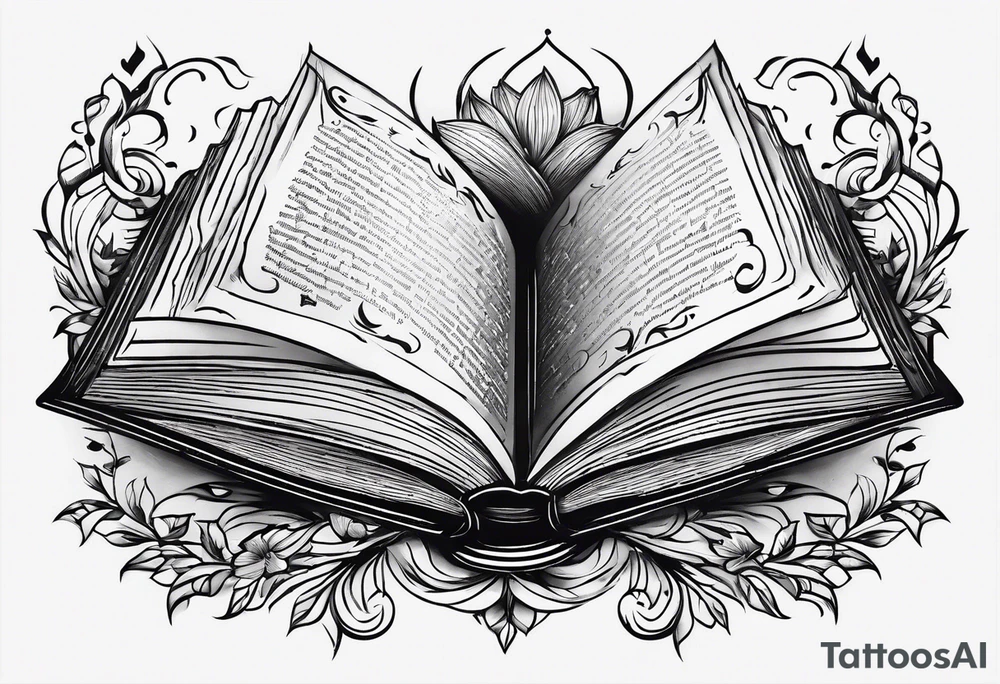 Open Book tattoo idea