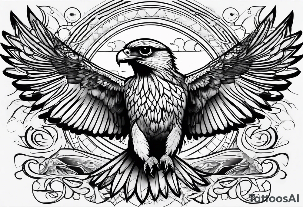Falcon diving tattoo idea