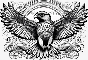 Falcon diving tattoo idea