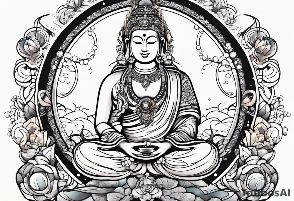Meditation and bubbles tattoo idea