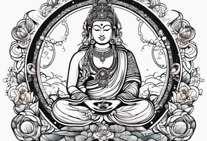 Meditation and bubbles tattoo idea