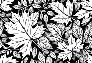 Maple seed tattoo idea