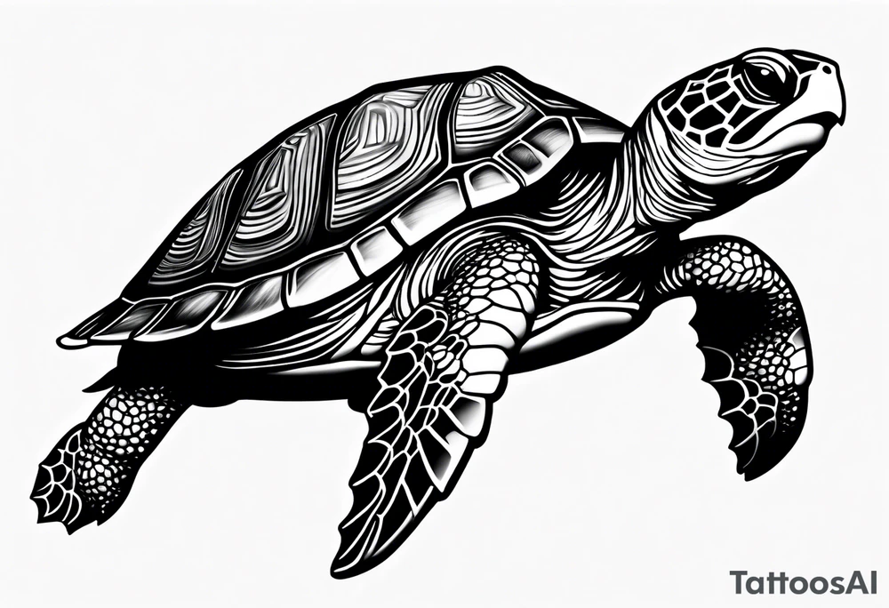 small sea turtle
 tattoo tattoo idea