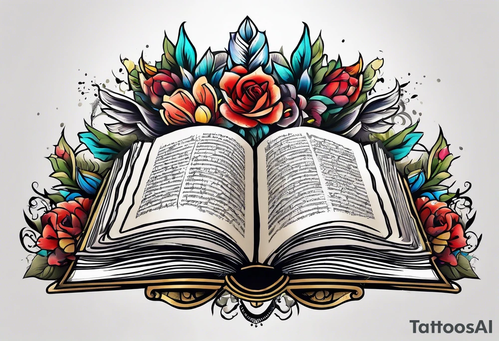 open book tattoo idea