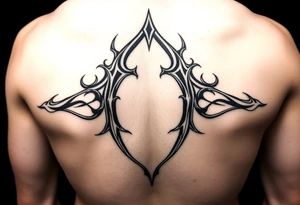 tribal open letter tattoo idea