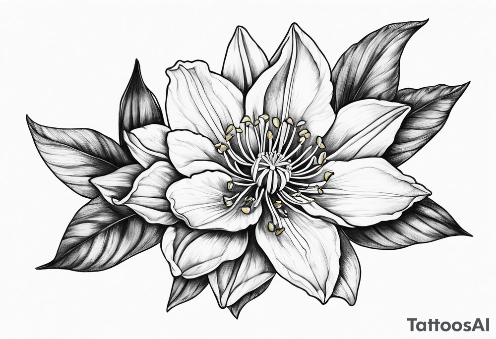Columbine flower tattoo idea