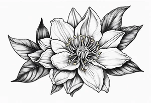 Columbine flower tattoo idea