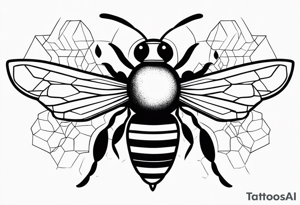 a more abstract bee tattoo idea