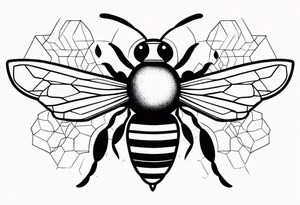 a more abstract bee tattoo idea