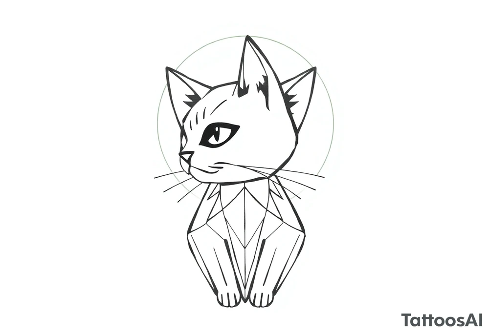 Adorable luna cat tattoo idea