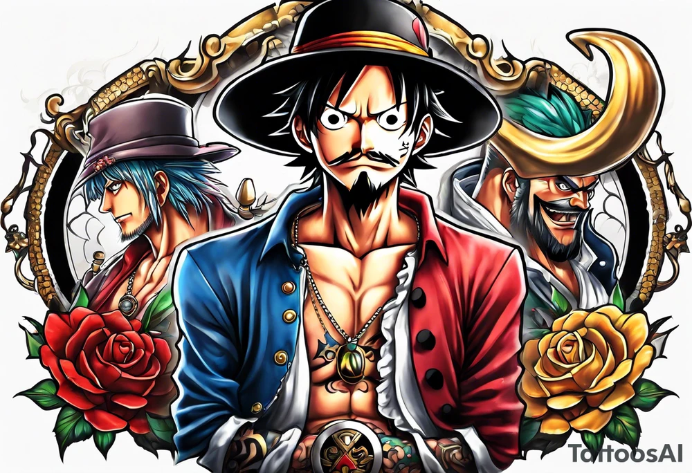 One piece and monster incorporated tattoo idea