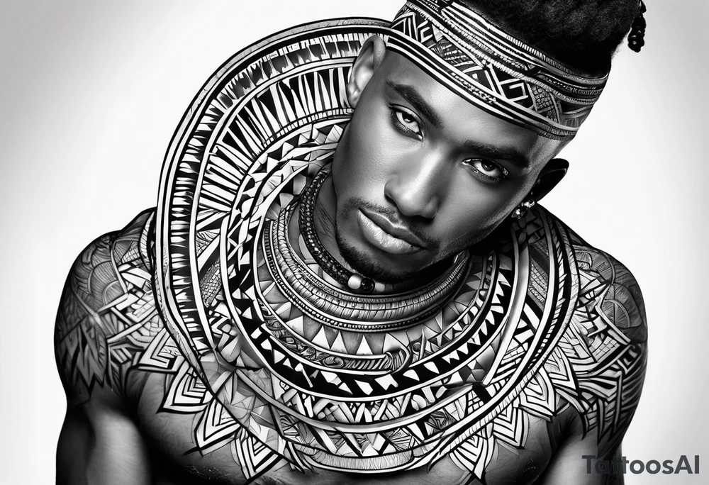 African tribal forearm tattoo idea