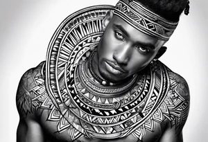 African tribal forearm tattoo idea