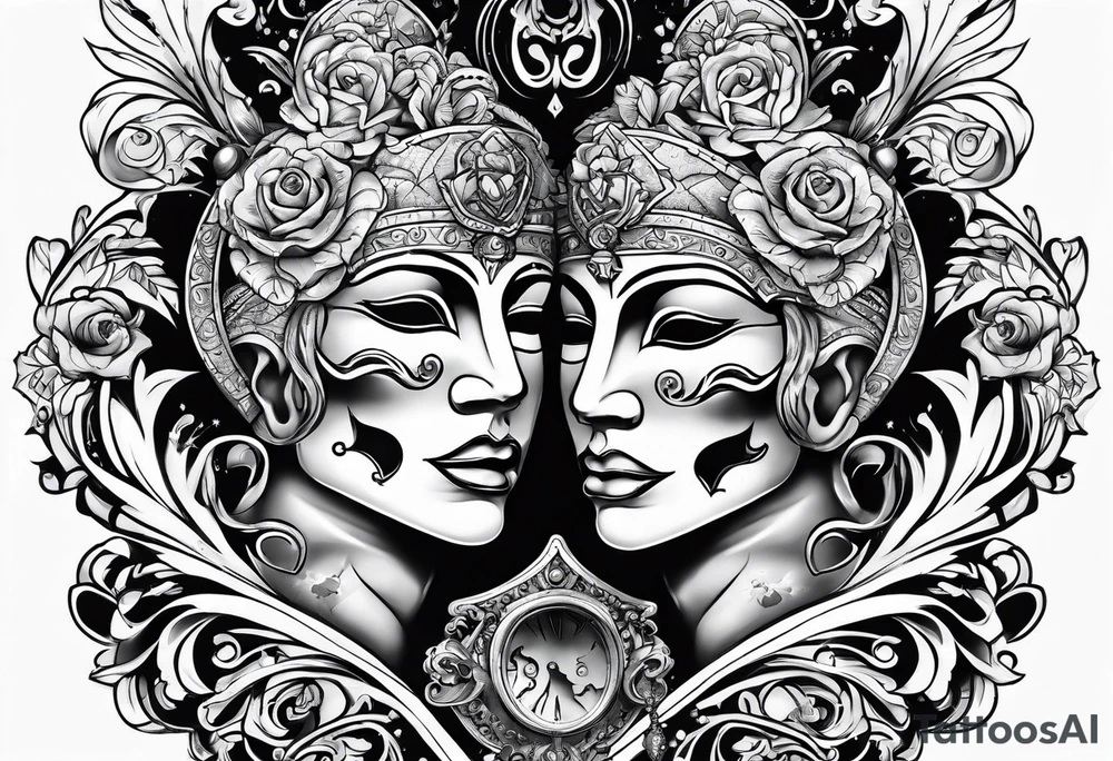 Comedy and Tragedy tattoo idea