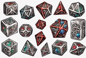 Dungeon and dragons dice tattoo idea